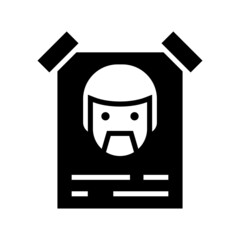 wanted icon or logo isolated sign symbol vector illustration - high quality black style vector icons
