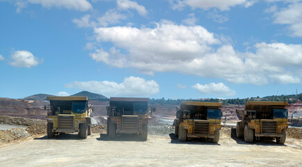 Fototapeta na wymiar Trucks in the mine