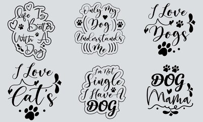 Cat T-shirt Design Bundle, Dog T-shirt Design, Dog Mom Lover T-shirt, Cat Mom.