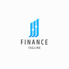 finance financial logo icon design template flat vector