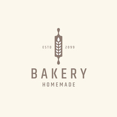 Bakery logo icon design template flat vector