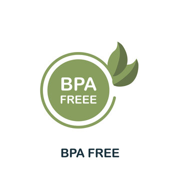 Bpa Free icon. Flat sign element from eco friendly product collection. Creative Bpa Free icon for web design, templates, infographics and more