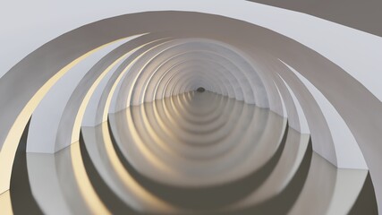 Fototapeta premium Abstract architecture background gray arched interior 3d render