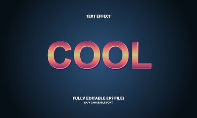 Editable text effect cool title style