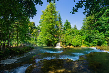 waterfall on Korana river.  Slunj. Croatia.