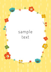 北欧風の花のフレーム