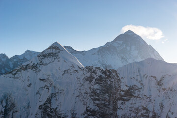 Makalu mountain peak, fifth highest peak in the world view from top of Island peak, Himalaya mountains range in Nepal