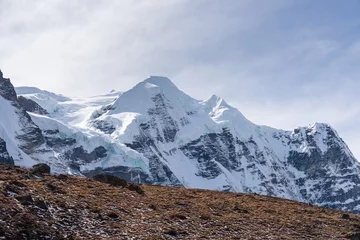 Photo sur Plexiglas Makalu Pic Mera, un pic de trekking dans le parc national de Makalu Baruntse, chaîne de montagnes de l& 39 Himalaya au Népal