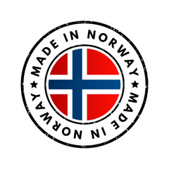 Made in Norway text emblem badge, concept background