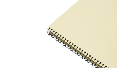 A simple notebook close view with copy space