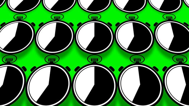 Animated Stopwatches.
2D animation.4K.Green screen.