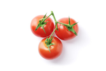 cherry tomatoes isolated on white background