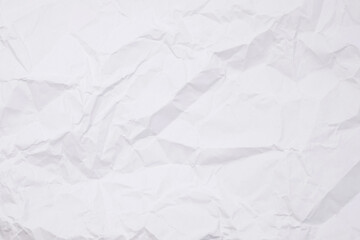 Texture of white crumpled paper for background.