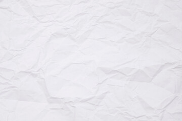 Texture of white crumpled paper for background.