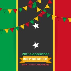 vector illustration for independence day-saint-kitts-and-nevis-19 September