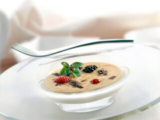 Postre dulce gourmet 