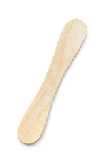 Top view of wooden ice cream stick