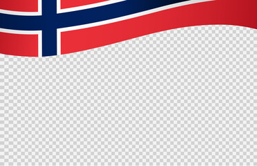 Waving flag of Norway isolated  on png or transparent  background,Symbol of Norway,template for banner,card,advertising ,promote, vector illustration top gold medal sport winner country - obrazy, fototapety, plakaty