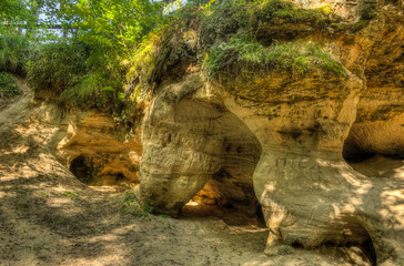 Peldanga labyrinth (Liepniekvalka Caves) is an uncommon cave system for Latvia.
