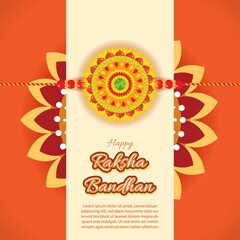Vector illustration for Indian festival Raksha Bandhan means the thread of love bond.