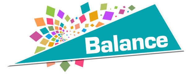 Obraz premium Balance Colorful Circular Turquoise Triangle 