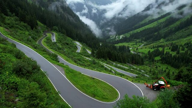 Amazing Silvretta High Alpine road in Austria - travel photography by drone