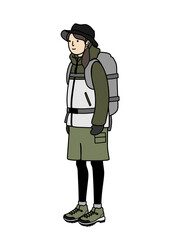 登山の服装　女性