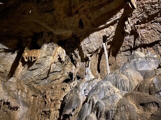 Tourist Lokvarka cave in the Gorski kotar region - Lokve, Croatia (Turistička špilja Lokvarka u regiji Gorski kotar - Lokve, Hrvatska)