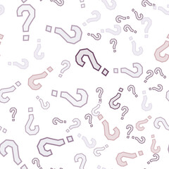 Quiz seamless pattern. Question marks, doubt, faq