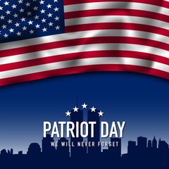 Naklejka premium Patriot Day Background Design. Vector Illustration.