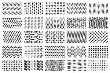 abstract memphis patterns, design elements. Memphis black and white textures. Memphis decorative pattern collection 