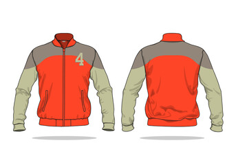 retro vintage windbreaker jacket template © Ronillo