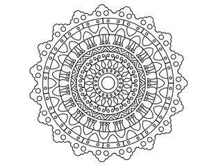 Mandala with royal design and look, doodle, abstract geometric mandala