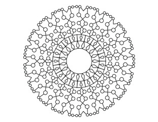 Mandala with royal design and look, doodle, abstract geometric mandala