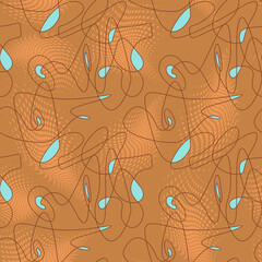 Abstract seamless pattern with wave lines 