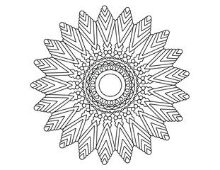 Mandala with royal design and look, doodle, abstract geometric mandala