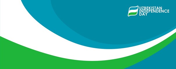 vector illustration of 1st September Uzbekistan Happy Independence Day. Web header or banner design with stylish text 1st September and Abstract ornament Background.