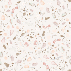Terrazzo Texture Vector. Flooring Seamless Pattern
