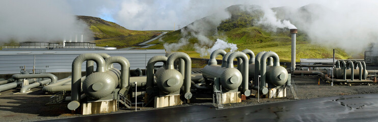 Geothermal energy plant in Iceland	
