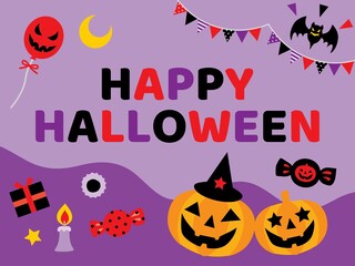 ハロウィンの背景イラスト