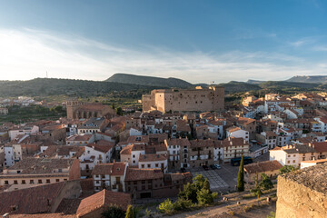 Fototapeta na wymiar Mora de Rubielos Castle in Teruel Spain Gudar Sierra