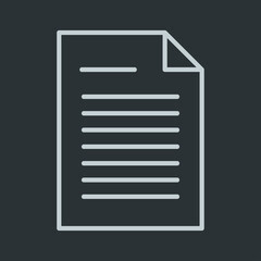 Document icon vector on navy background
