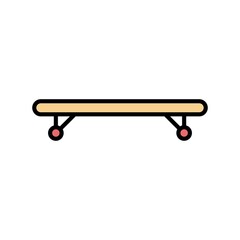 SkateBoard Vector Line Filled Icon Design