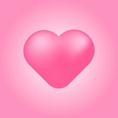 Fototapeta na wymiar Pink heart icon. Vector illustration. Valentine's Day. Icon valentine.