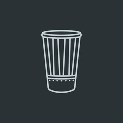 Traditional drum icon vector on white background