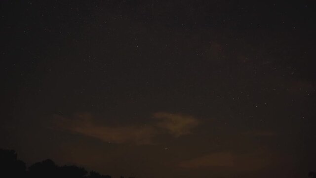Nightfall showing rise of stars, Jupiter & Saturn, time lapse