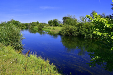 Fototapeta premium Iren river near the village of Chaika.