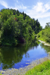 Fototapeta na wymiar The Aspa River near the Chaikinsky Cape Mountain