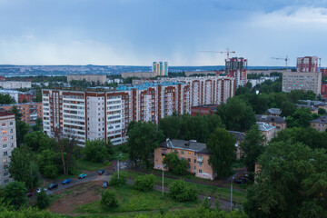 city ​​streets in russia at dawn