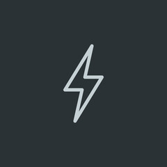 lightning bolt icon on navy background